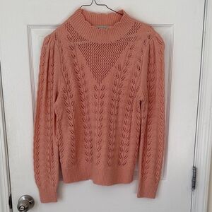 LOFT scallop neck knit sweater